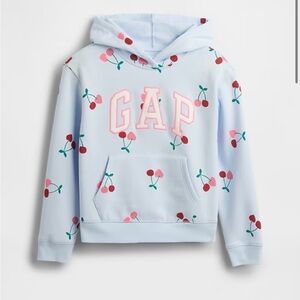 NWT GAP Kids Relaxed Logo Hoodie and Joggers Cherry Print Girls Large (10)